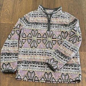 OshKosh Kids Black and Pink Fleece Half Zip